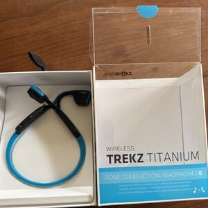 Aftershokz Trekz Titanium Wireless Bone Conduction Headphones - Blue